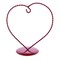 Heart-Shaped Twisted Red Painted Metal Ornament Display Stand 6.2 Inches (Poland)